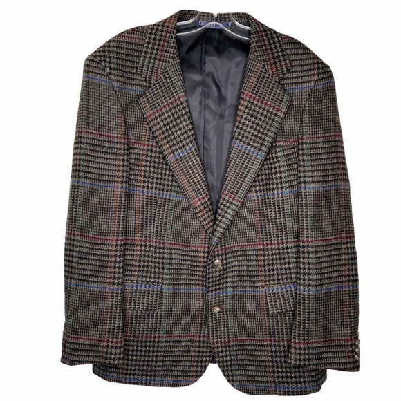 Vintage Rare Polo Ralph Lauren plaid wool blazer